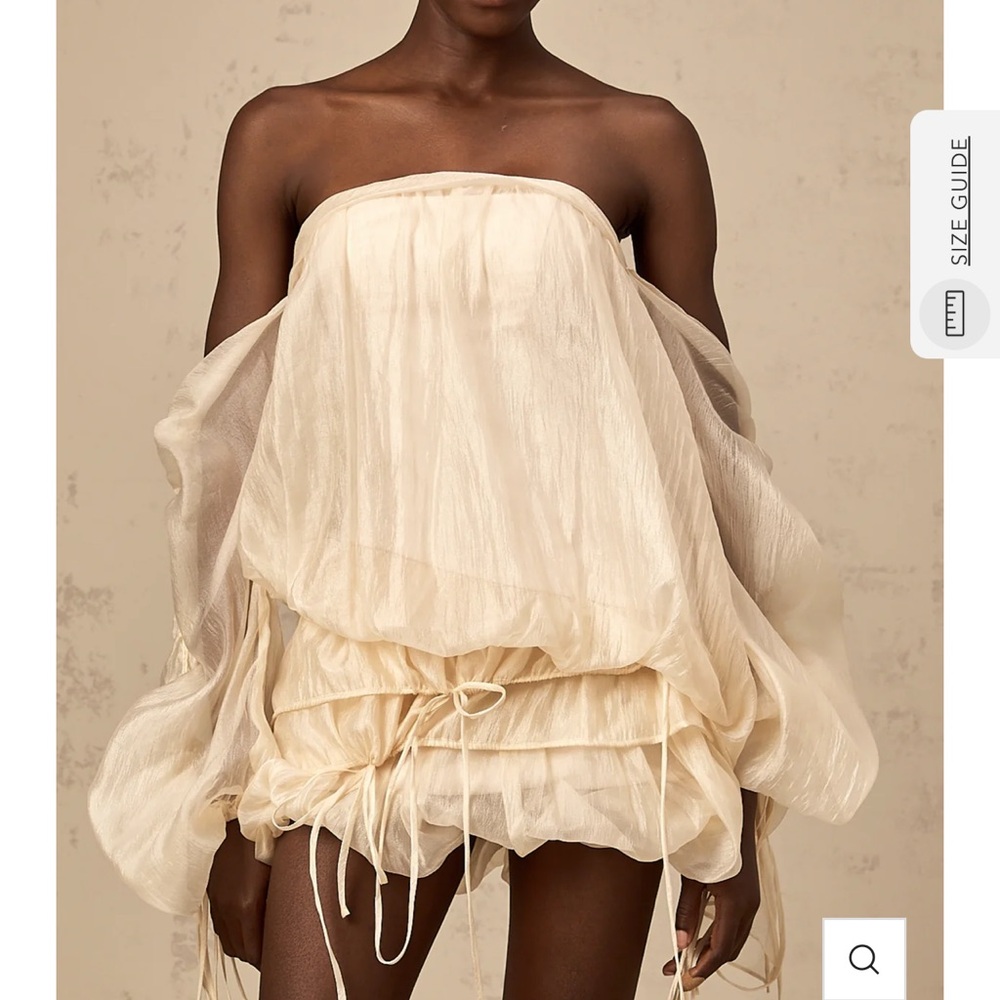 Miss Rosier Champagne Joëlle Mini Dress